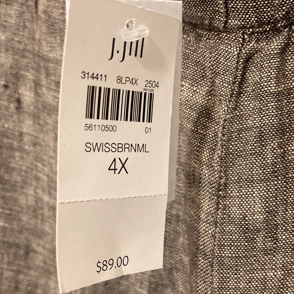 Pure Jill linen Wide-Leg Pants NWT 4X - Picture 4 of 8